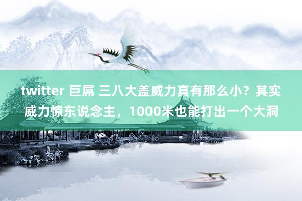 twitter 巨屌 三八大盖威力真有那么小？其实威力惊东说念主，1000米也能打出一个大洞