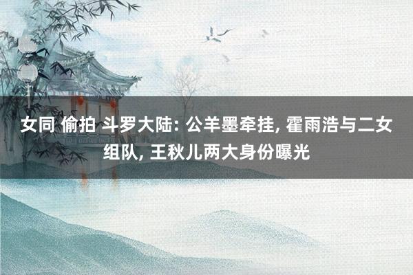 女同 偷拍 斗罗大陆: 公羊墨牵挂, 霍雨浩与二女组队, 王秋儿两大身份曝光