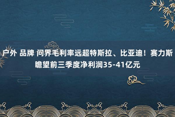 户外 品牌 问界毛利率远超特斯拉、比亚迪！赛力斯瞻望前三季度净利润35-41亿元