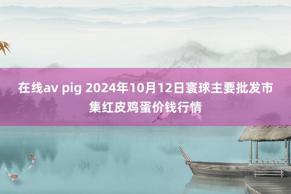 在线av pig 2024年10月12日寰球主要批发市集红皮鸡蛋价钱行情