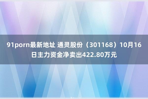 91porn最新地址 通灵股份（301168）10月16日主力资金净卖出422.80万元