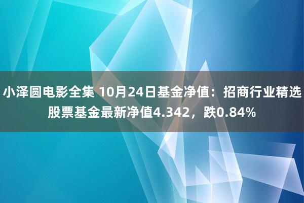 小泽圆电影全集 10月24日基金净值：招商行业精选股票基金最新净值4.342，跌0.84%