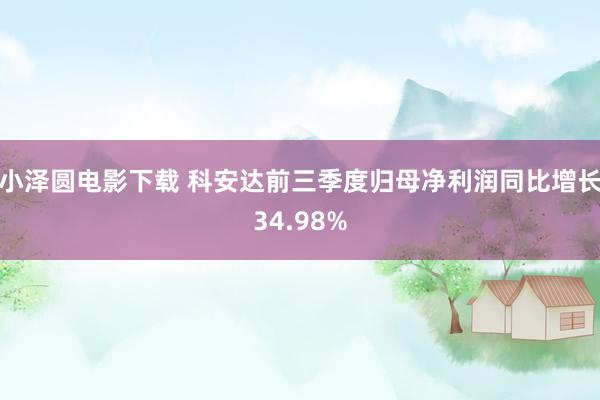 小泽圆电影下载 科安达前三季度归母净利润同比增长34.98%