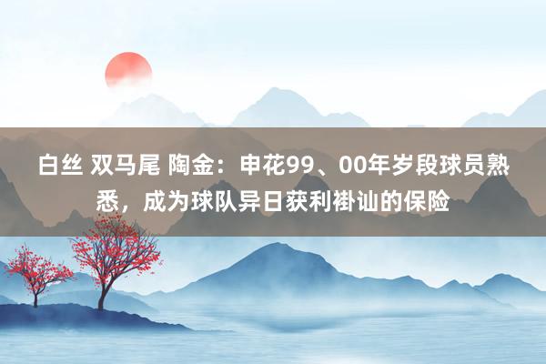 白丝 双马尾 陶金：申花99、00年岁段球员熟悉，成为球队异日获利褂讪的保险