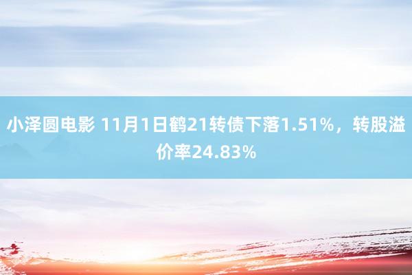 小泽圆电影 11月1日鹤21转债下落1.51%，转股溢价率24.83%