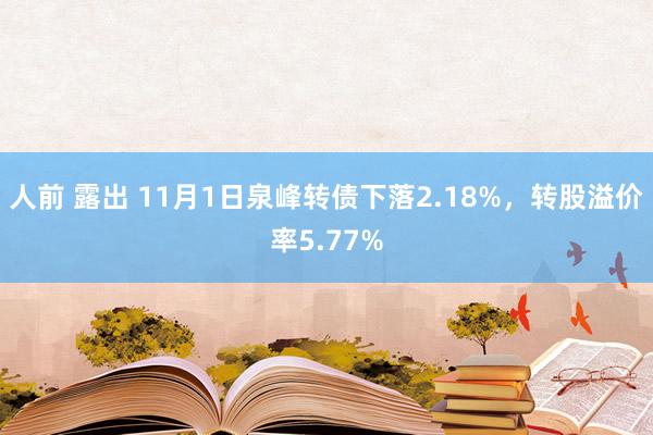 人前 露出 11月1日泉峰转债下落2.18%，转股溢价率5.77%